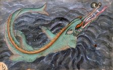 Indian crocodile or gharial, 1590. Creator: Sarwan