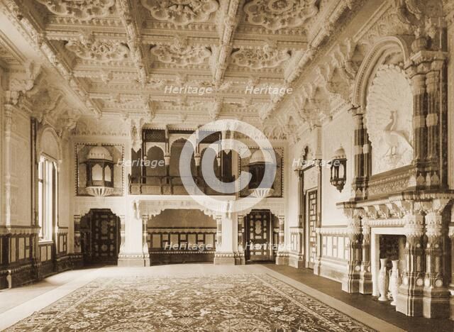 Indian Durbar Room, Osborne House, Isle of Wight, 28 July 1892. Artist: Unknown.
