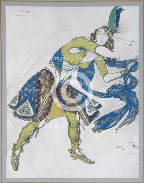 Indian Dance (La Marquise de Casati), 1912. Artist: Bakst, Léon (1866-1924)