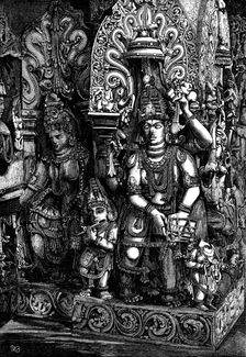 Indian Deities - Suraswati, the Hindoo Goddess of Learning, Music and Poetry, 1858. Creator: W. B.