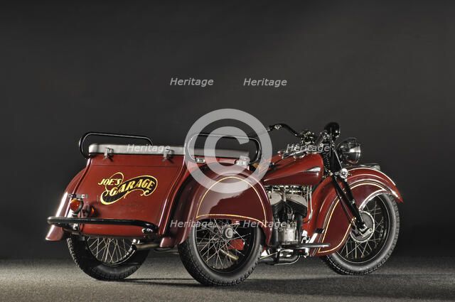 Indian despatch tow 3 wheeler 1940. Artist: Simon Clay.