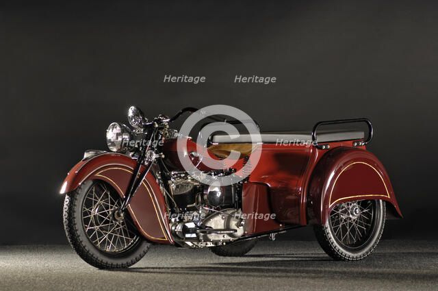 Indian despatch tow 3 wheeler 1940. Artist: Simon Clay.