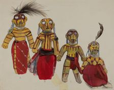 Indian Doll Group, 1935/1942. Creator: Jane Iverson