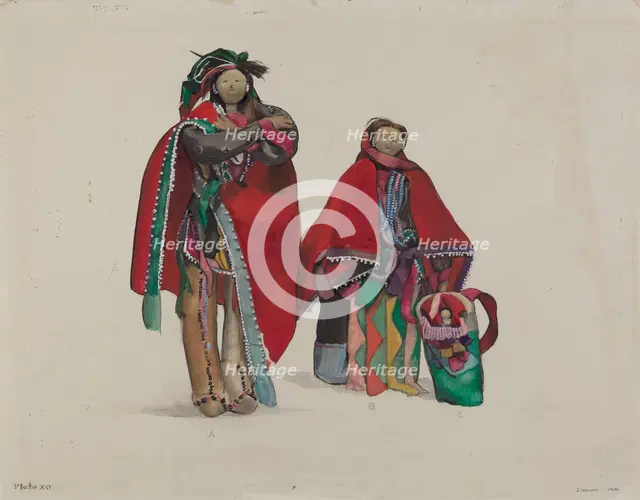 Indian Dolls, 1936. Creator: Jane Iverson.