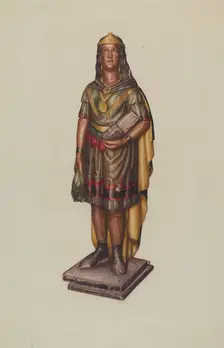 Indian Figure, 1935/1942. Creator: Unknown