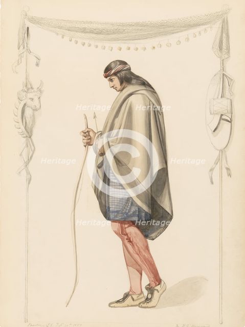 Indian Figure in Profile, 1851. Creator: Henry Kirke Brown.