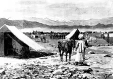 Indian Frontier Rising: the Tor Ghar Range...showing position of the Sapri (Ghuzdarra) Pass, 1898. Creator: Unknown