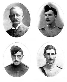 Indian Frontier Rising: officers killed in the British Reverse near Shin Kamar, Khyber Pass, 1898. Creators: Unknown, Jhalboy, Bacon, Fred Aurle