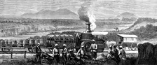 Indian Frontier Sketches: traction-engine on the Grand Trunk Road, near Lawrencepore, 1873. Creator: Unknown
