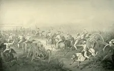 Indian Horse Artillery Galloping Into Action 1850s, (1901). Creator: George Francklin Atkinson