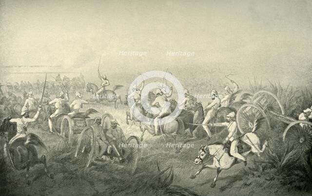 'Indian Horse Artillery Galloping Into Action', 1850s, (1901). Creator: George Francklin Atkinson.