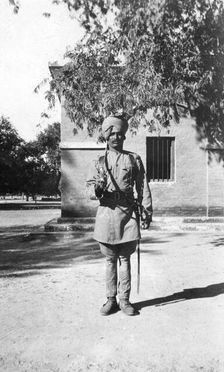 Indian lancer, Mathura, India, 1916-1917