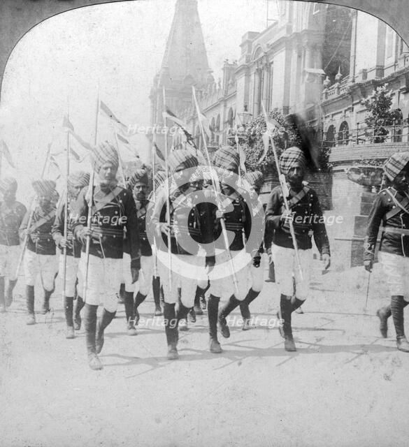 Indian Lancers, Alexandra Palace, London, 1902.Artist: ME Wright