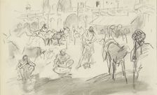 Indian street scene, 1924-1925. Creator: Marius Bauer