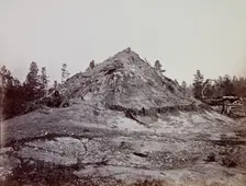Indian Sweat House, Mendocino County, California, 1863. Creator: Carleton Emmons Watkins