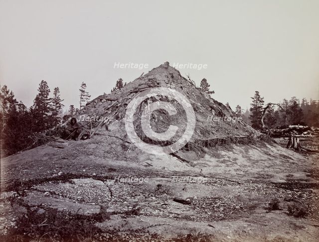 Indian Sweat House, Mendocino County, California, 1863. Creator: Carleton Emmons Watkins.