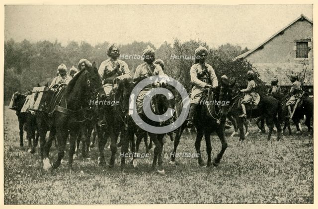 Indian soldiers at the front, First World War, 1914, (c1920). Creator: Unknown.