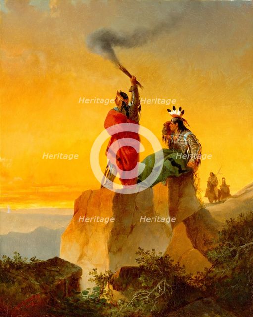 Indian Telegraph, 1860. Creator: John Mix Stanley.