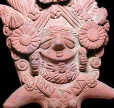 Indian terracotta bust of the mother-goddess Sar Dheri, 1st century