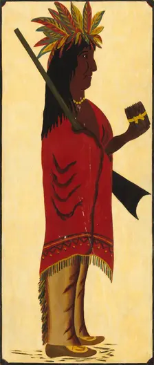 Indian Tobacco Shop Sign [reverse, Indian facing right], second half 19th century. Creator: Unknown