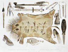 Indian Utensils and Arms 1843. Artist: A Zschokke