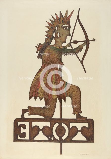 Indian Weather Vane, 1935/1942. Creator: Nicholas Amantea.