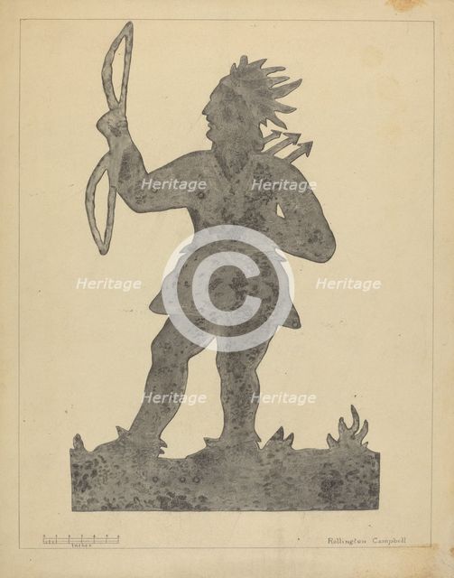 Indian Weather Vane, 1935/1942. Creator: Rollington Campbell.