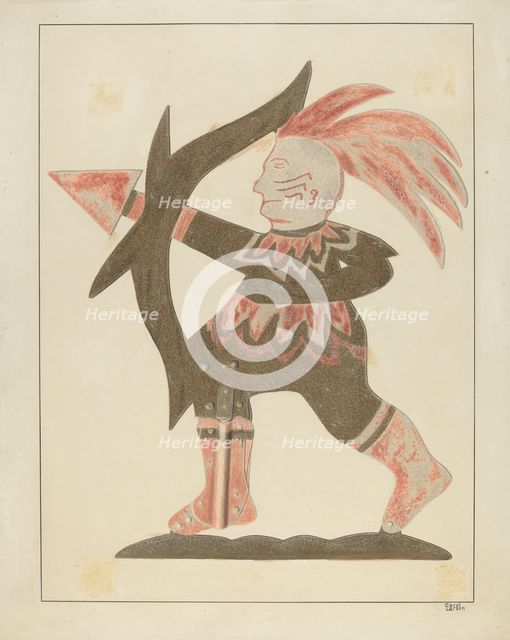 Indian Weather Vane, c. 1936. Creator: Carol Larson.