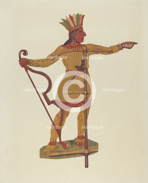 Indian Weather Vane, c. 1938. Creator: Alice Stearns.