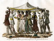 Indian wedding procession c19th century