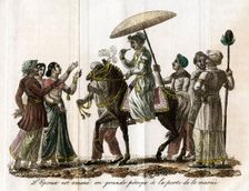 Indian wedding procession c19th century