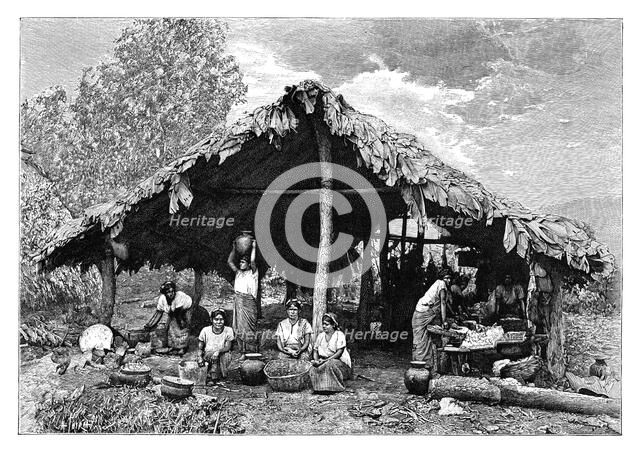 'Indian women of the hot lands on the Pacific slope', Central America, c1890. Artist: Henri Thiriat