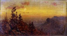 Indians at Campfire--Moon Rising, n.d. Creator: Sanford Robinson Gifford