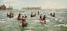 Indians fishing at the "Soo", c1901. Creator: Unknown
