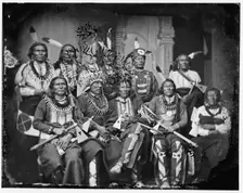 Indians group, between 1865 and 1880. Creator: Unknown