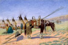 Indians in Camp at 101 Ranch, 1922. Creator: Emil W. Lenders