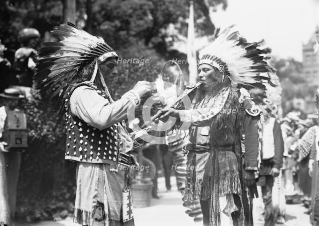 Indians in N.Y. 4th July parade, between c1910 and c1915. Creator: Bain News Service.