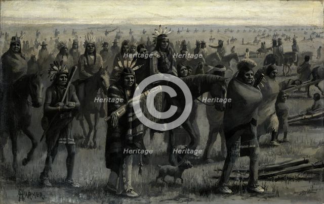 Indians Migrating. Creator: Alexander Francis Harmer.