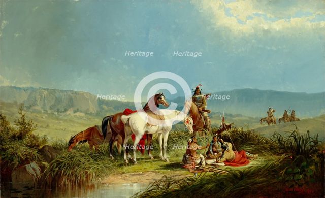 Indians Playing Cards, 1866. Creator: John Mix Stanley.