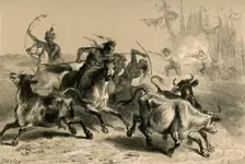 Indians Plundering South Carolina Plantations (1877). Creator: Albert Bobbett
