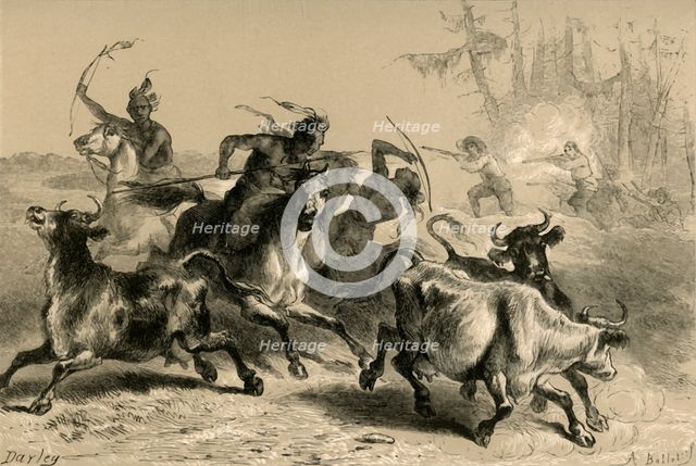 'Indians Plundering South Carolina Plantations', (1877). Creator: Albert Bobbett.