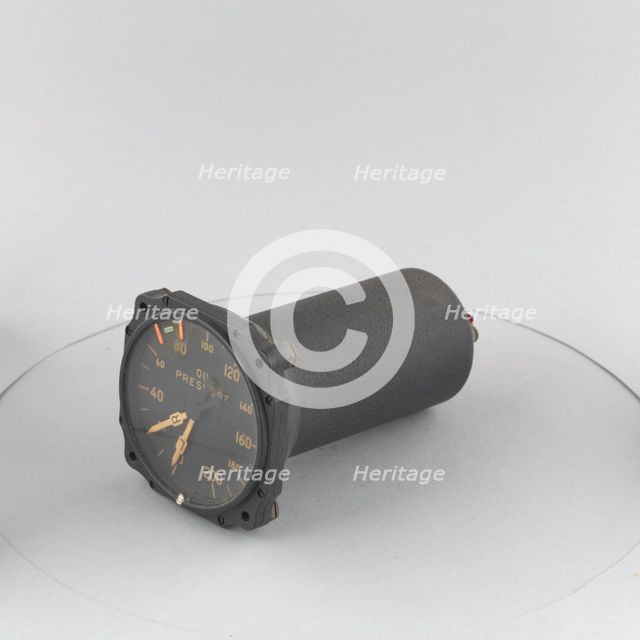 Indicator, Autosyn, Dual, Oil Pressure, B-9, B-9A. Creators: Bendix Aviation, Pioneer Instrument Company.