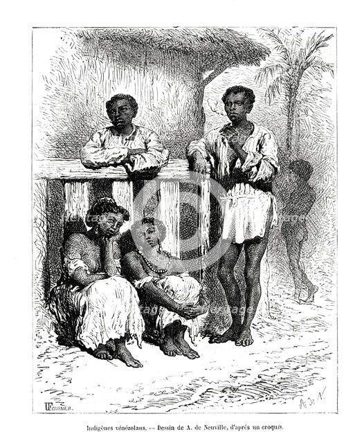 Indigenous people, Venezuela, 19th century. Artist: A de Neuville