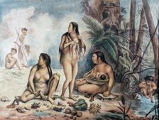Indigenous population of Cantagalo, 18-19th cent. Creator: Debret, Jean-Baptiste. (1768 - 1848)