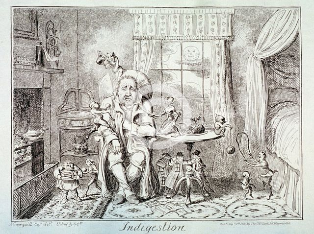 'Indigestion', 1835. Artist: George Cruikshank