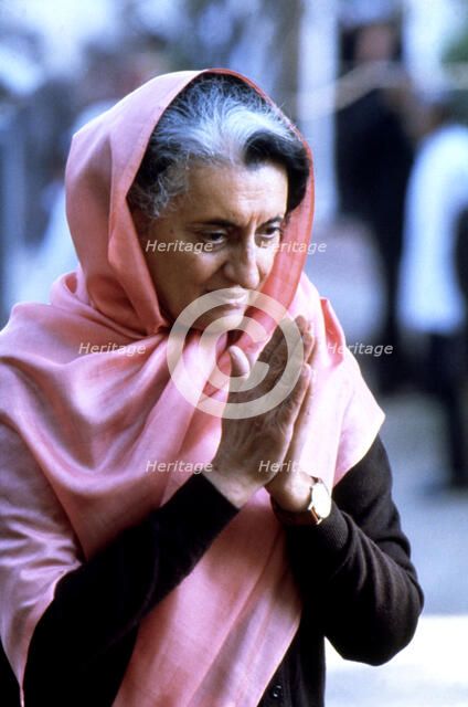 Indira Gandhi (1917-1984), Indian politician.