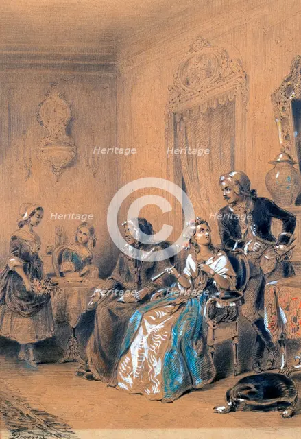 'Indoor Scene', c1815-1865. Artist: Eugene Deveria