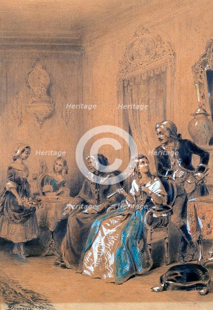 'Indoor Scene', c1815-1865. Artist: Eugene Deveria