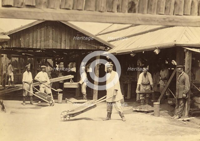 Indoor Work at the Old Algachinsk Silver and Lead Ore Enrichment Plant, 1891. Creator: Aleksei Kuznetsov.