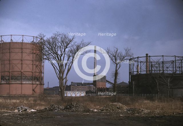 Industrial area in Massachusetts, possibly around New Bedford, ca. 1941. Creator: Jack Delano.